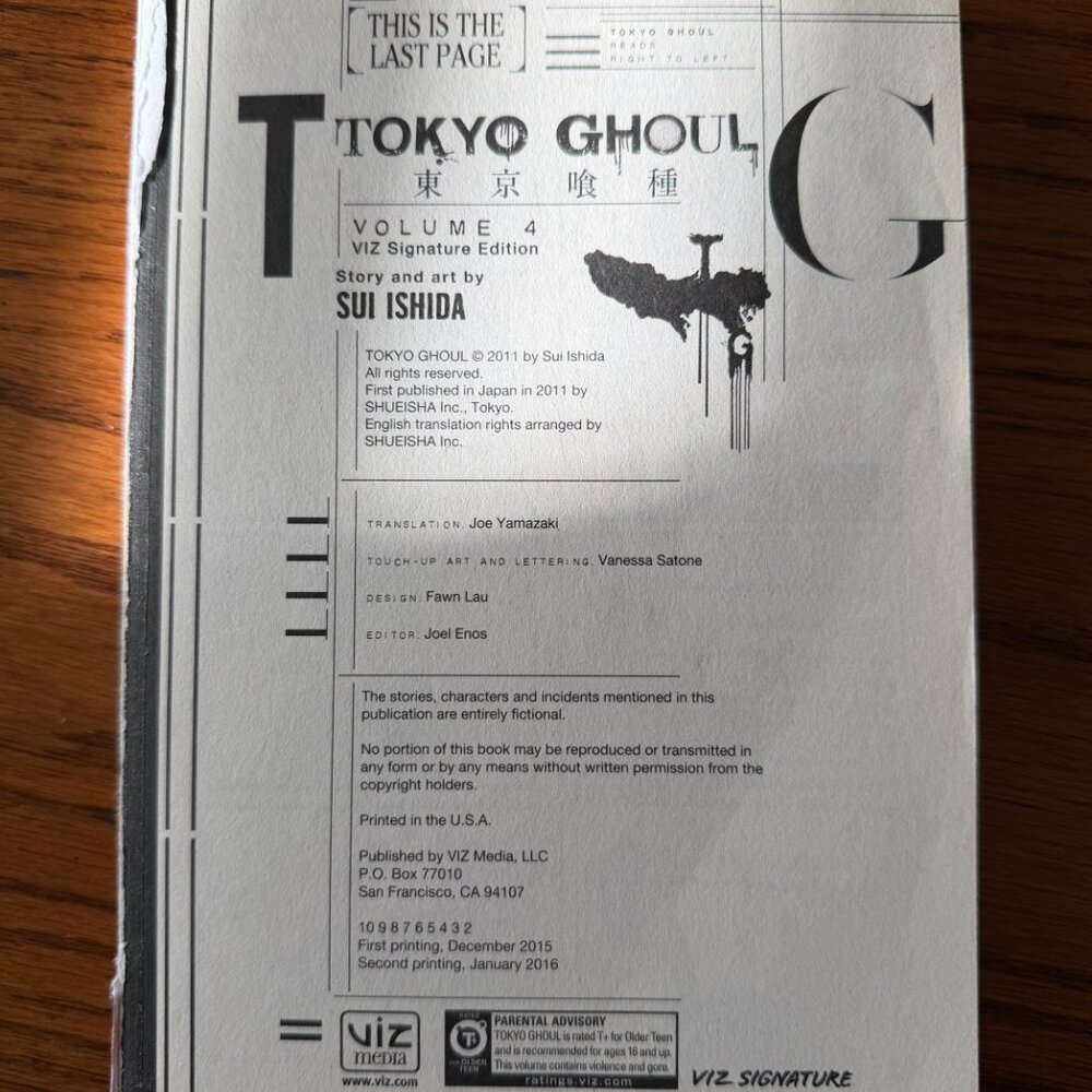 Tokyo Ghoul by Sui Ishida (Author) Vol.1-11 - Picture 5 of 5